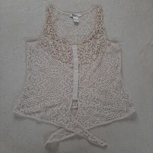 Pinky Crochet Tank Top Size S